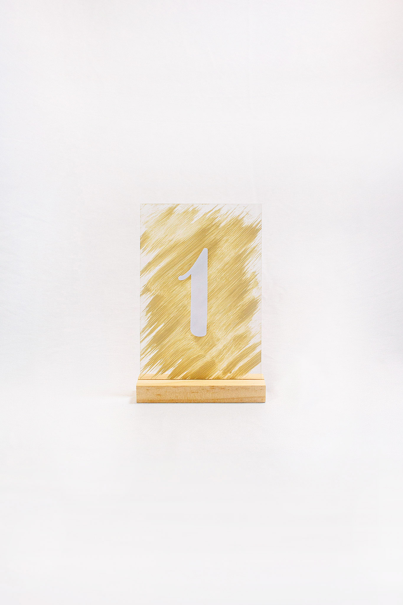 Tischnummer Acryl Beige