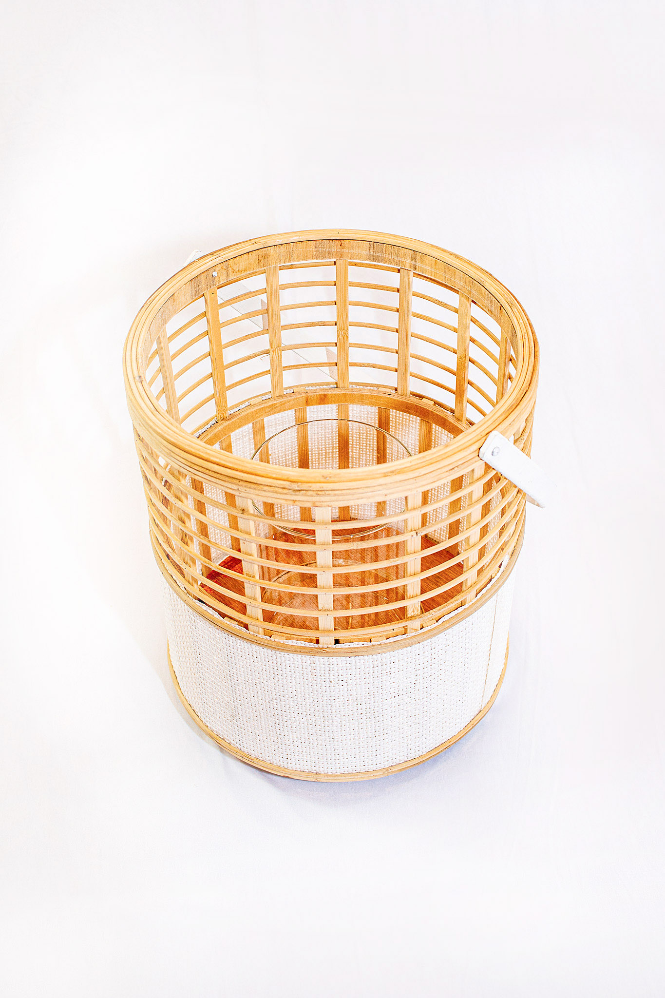 Laterne Bambus Weiß Groß – Bild 2