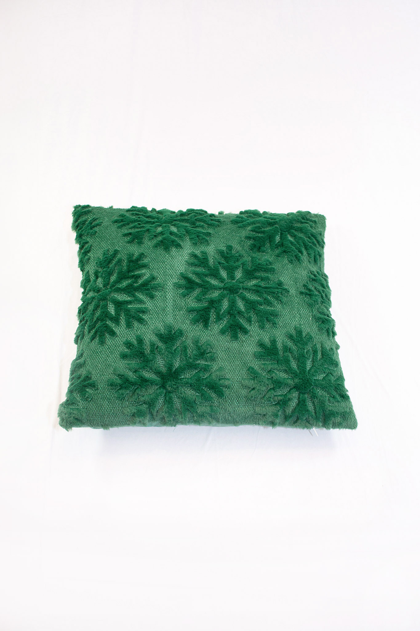 Kissen Dunkelgrün Schneeflocke