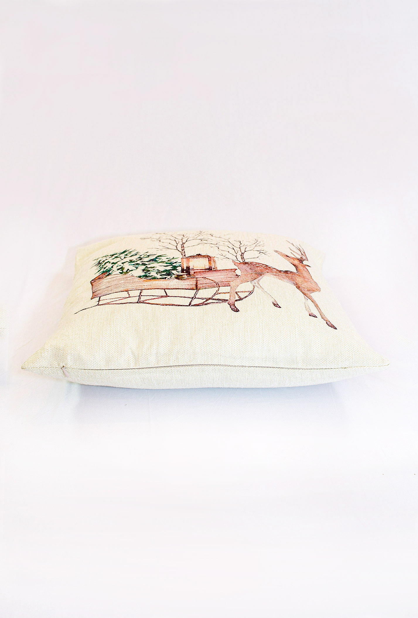 Kissen Rentier mit Schlitten – Bild 2