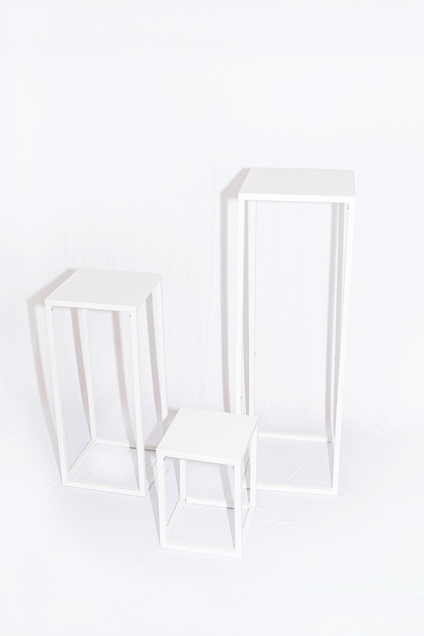 Metallständer 3er Set Weiß