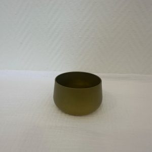 Teelichtglas Metall Mattgold