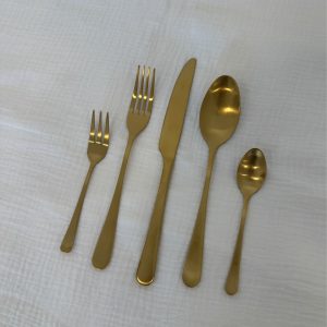 Besteck Set Mattgold