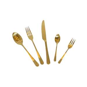 Besteck Set Mattgold