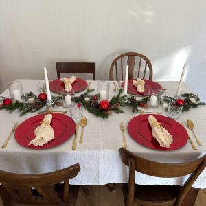 Weihnachtstisch Set "Rot" für 4 Personen