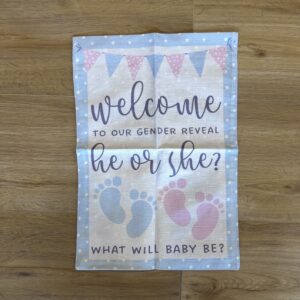 Banner "Welcome to our Gender Reveal"