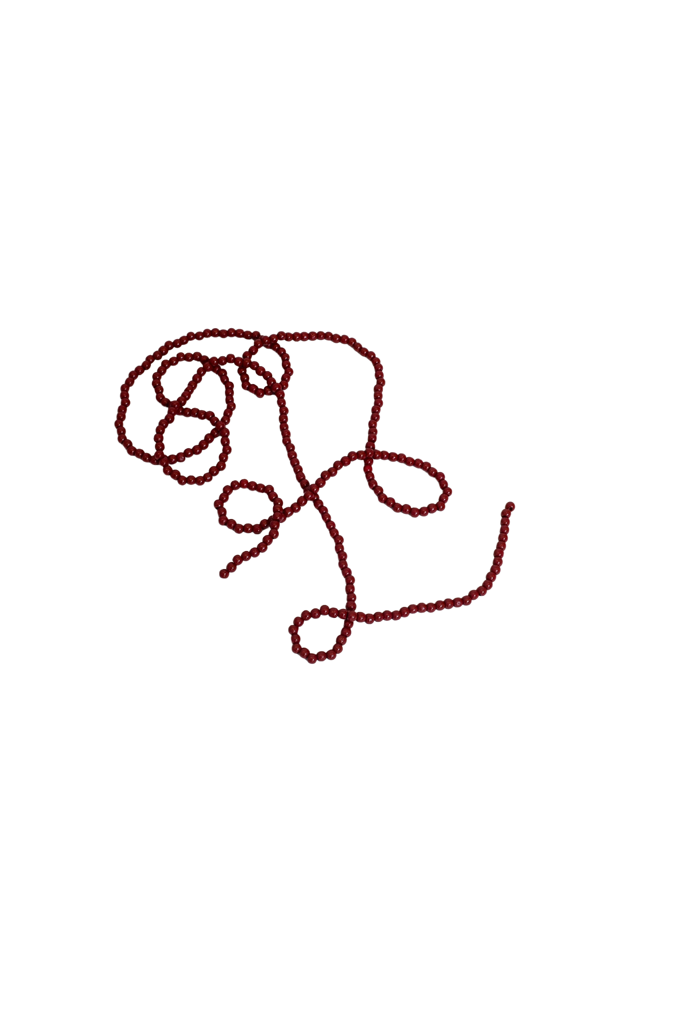 Holzperlenkette Burgunder Rot