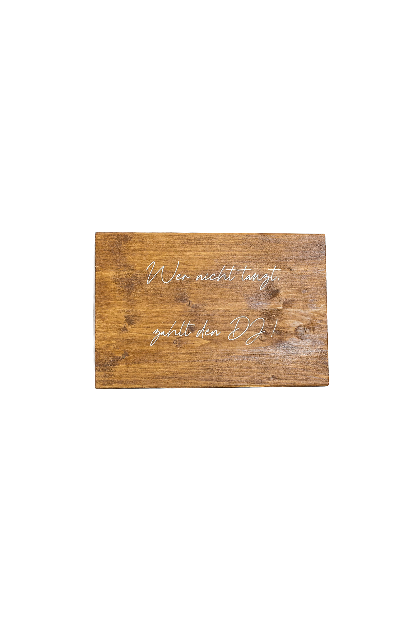 Schild: Wer nicht tanzt, zahlt den DJ